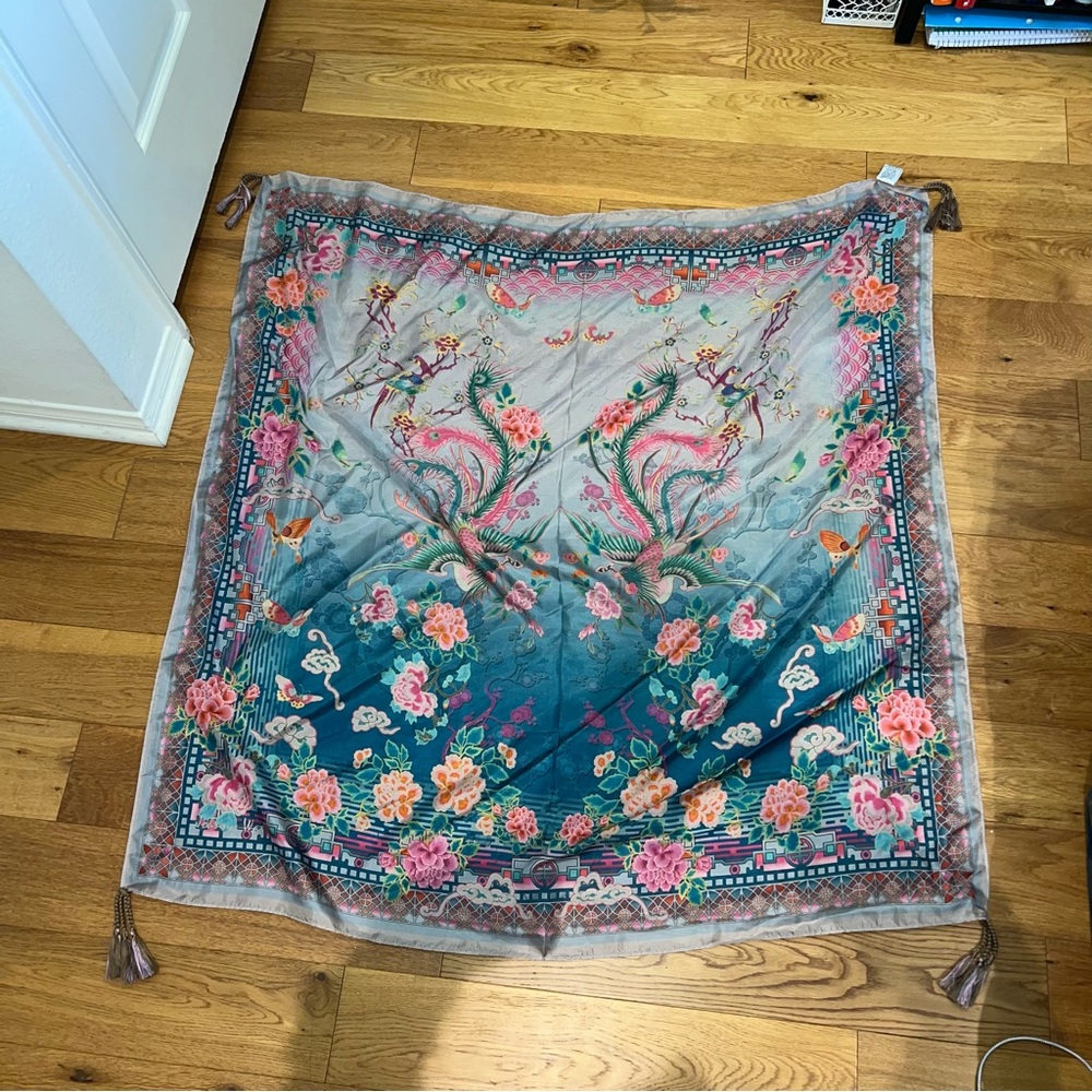 Johnny Was Nova Phoenix Silk Scarf